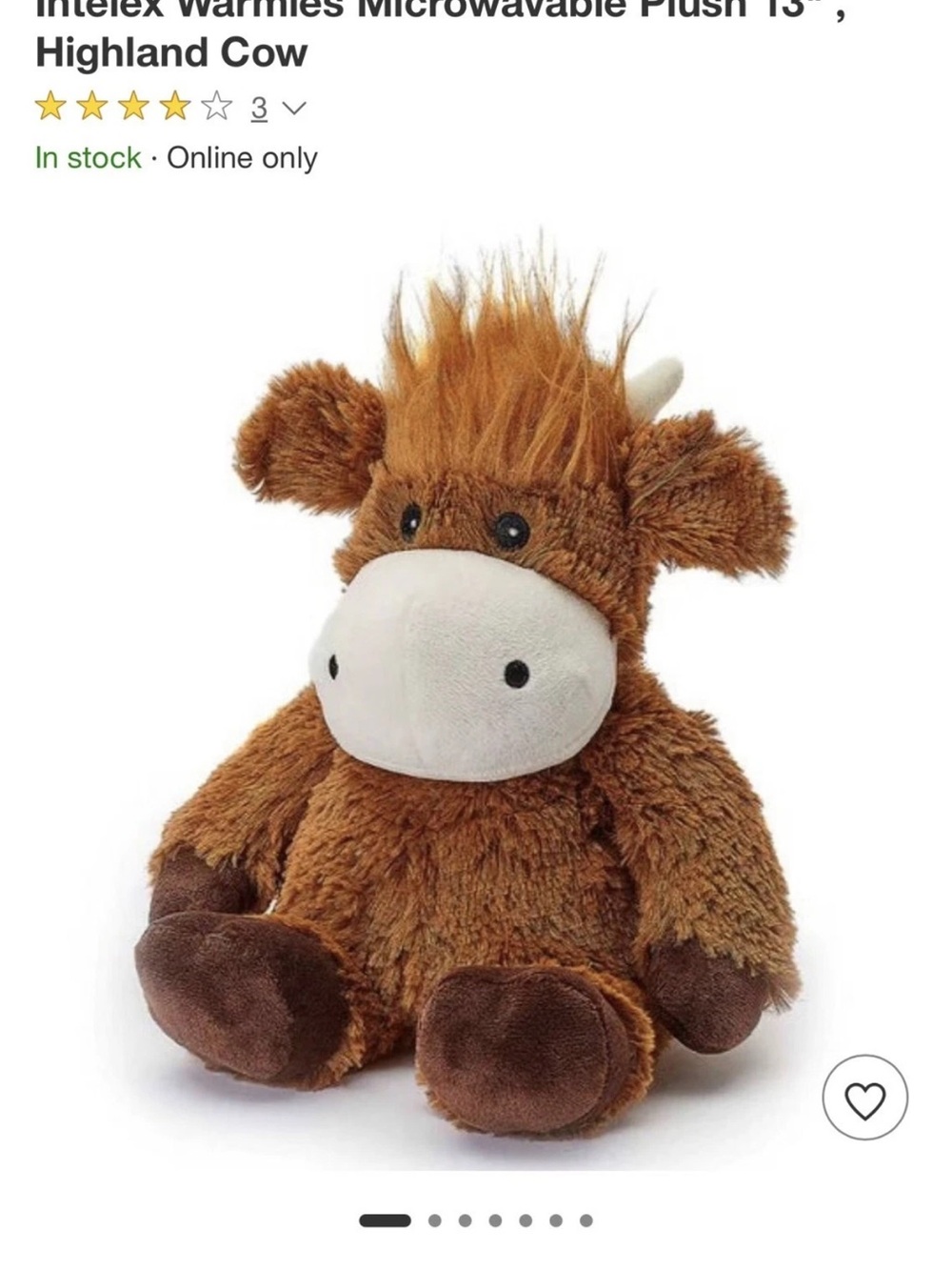 Plush Highland Cow Stuffed Animal - Brown & Cream
